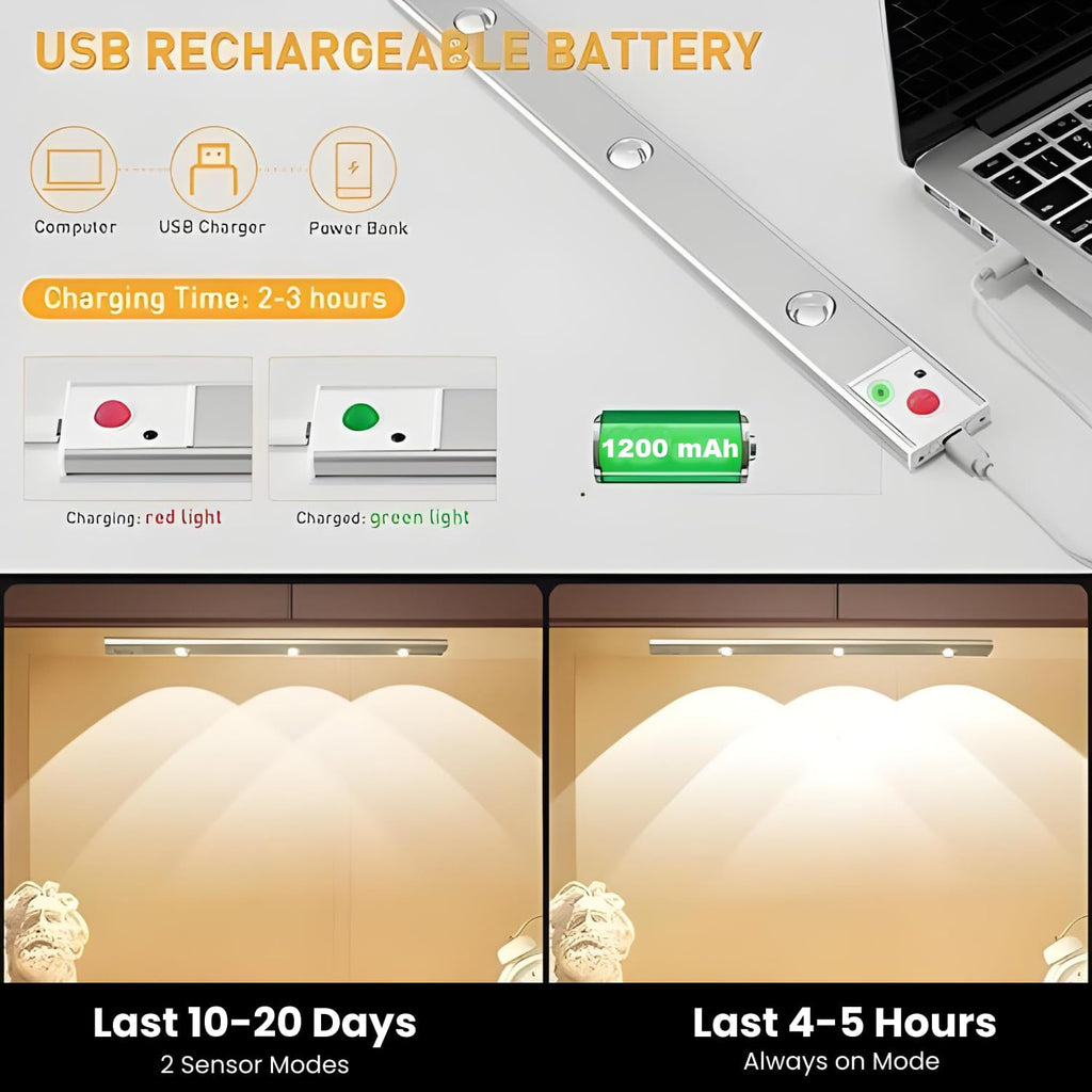 Multicolor Rechargeable Motion sensor Light (1 Year Warranty)